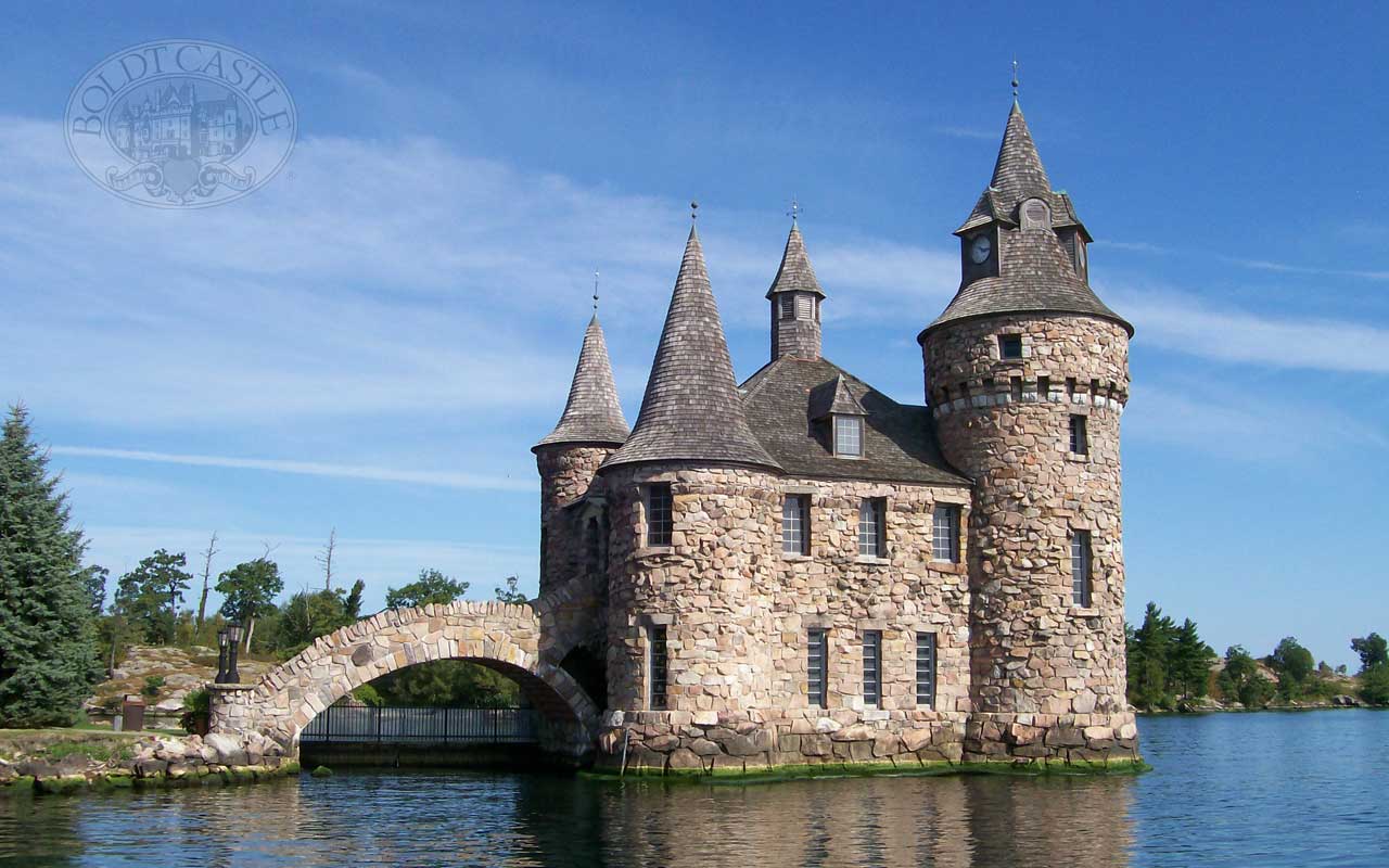 The boathouse at Boldt Castle, located in Alexandria Bay, Thousand Islands, NY.